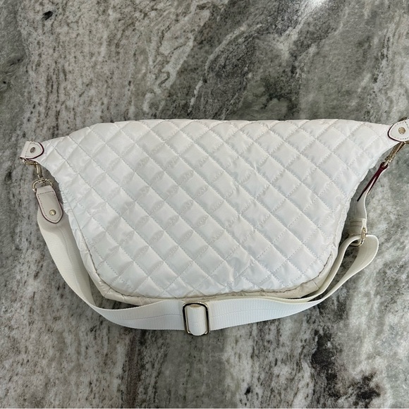 MZ Wallace Crosby crossbody Sling in color Pearl with gold hardware EUC - Picture 3 of 6